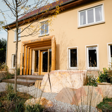 Weingut Axel Bauer zwei Winzer unterhalten sich 